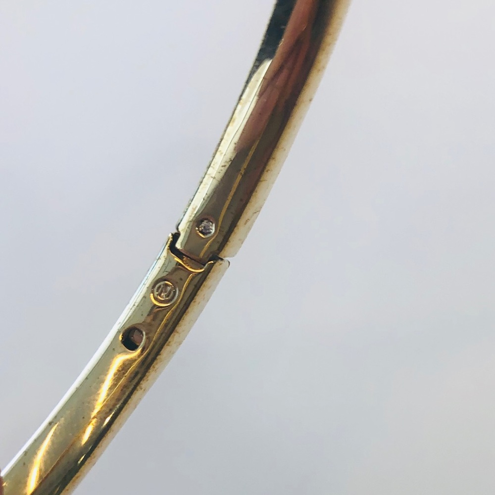 Nadri Pavé Crystal Bangle - Yellow Gold - Picture 2 of 4